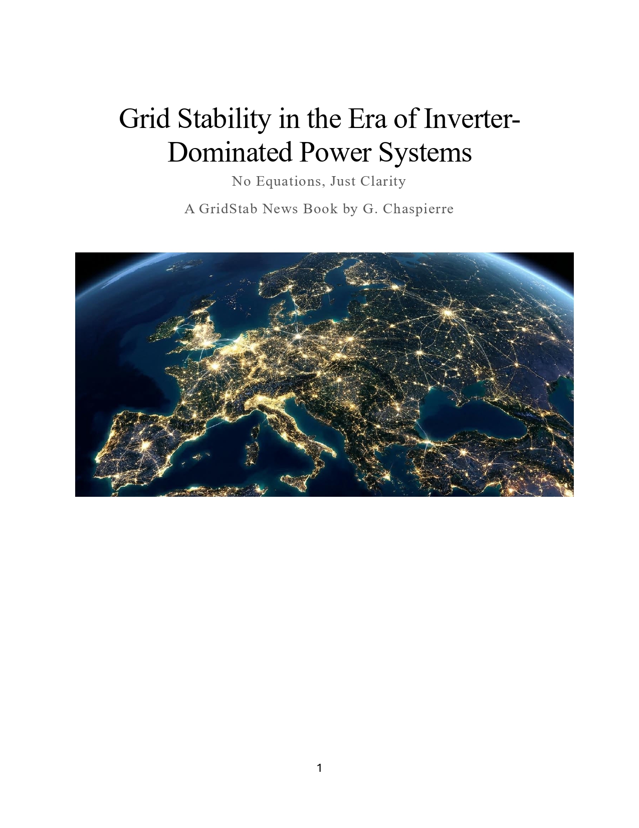 Book cover: Grid Stability in the Era of Inverter-Dominated Power Systems by Gilles Chaspierre